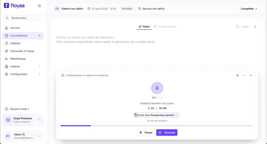 Choix du format de compte-rendu